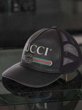 Gucci Black Monogram Baseball Cap with Web Stripe women or men Gucci Baseball Cap With Web Stripe - Black | Editorialist main image 4